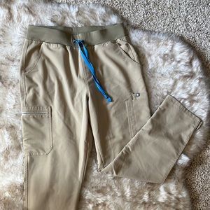 Figs khaki high waisted yola pants